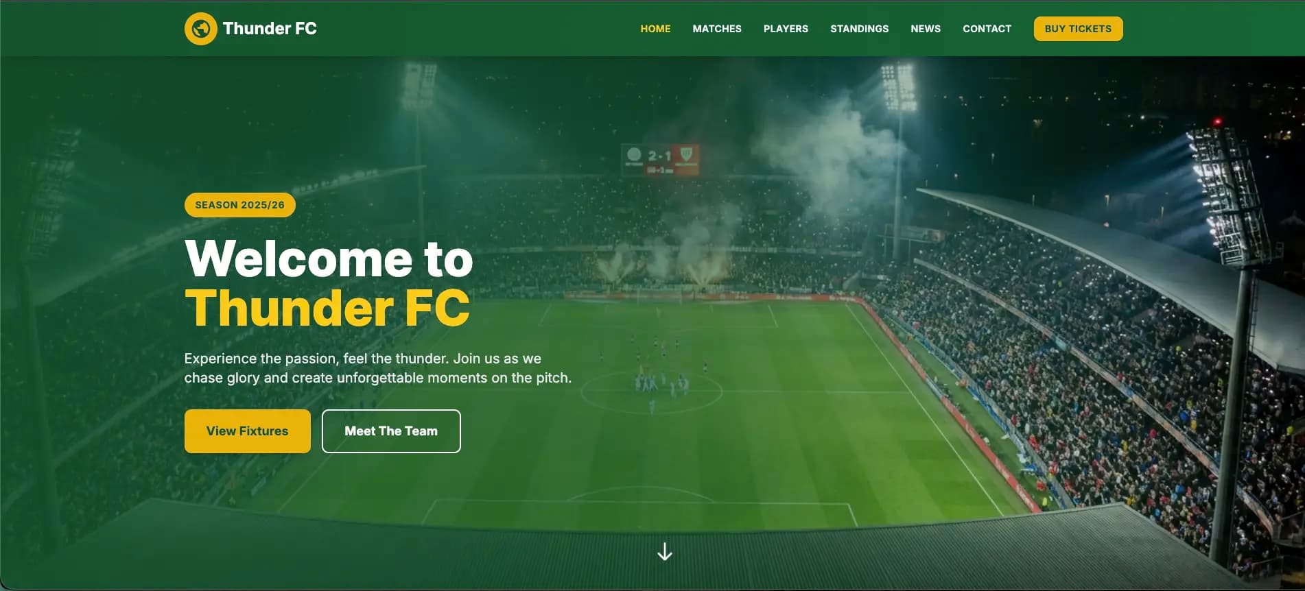 Football Responsive Bootstrap preview