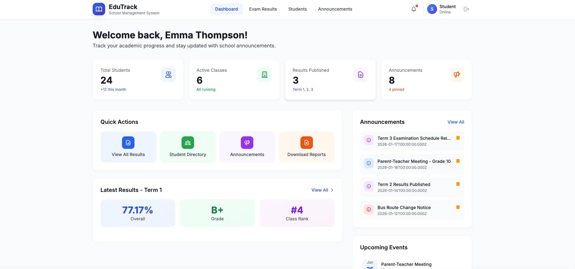School Results Exams preview