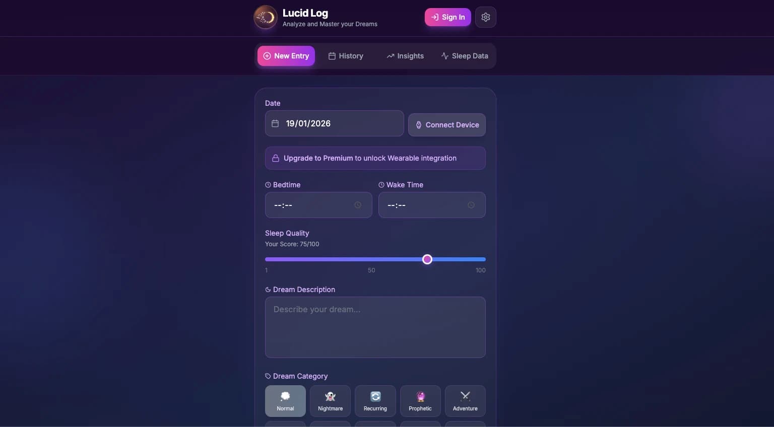 Sleep Dreams Insights preview