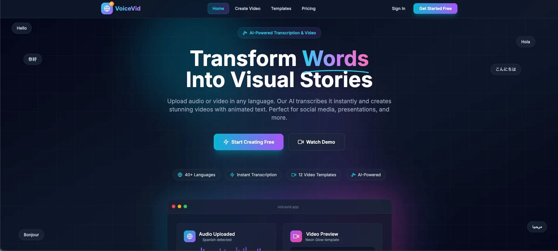 Transcribe Video Language preview